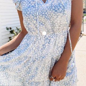 Blu Pepper Women's Mini Ruffle Dress